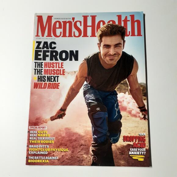 Men's Health Magazine October 2022 Zac Efron Hustle Muscle Wild Ride - Picture 1 of 2